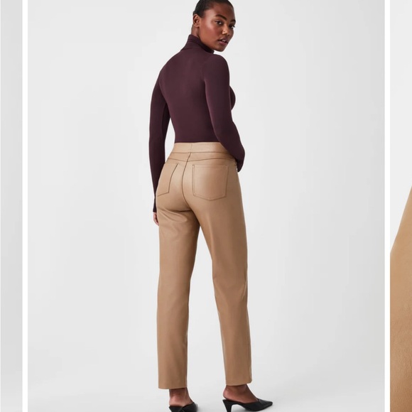 Spanx leather like straight leg pants - Picture 2 of 6